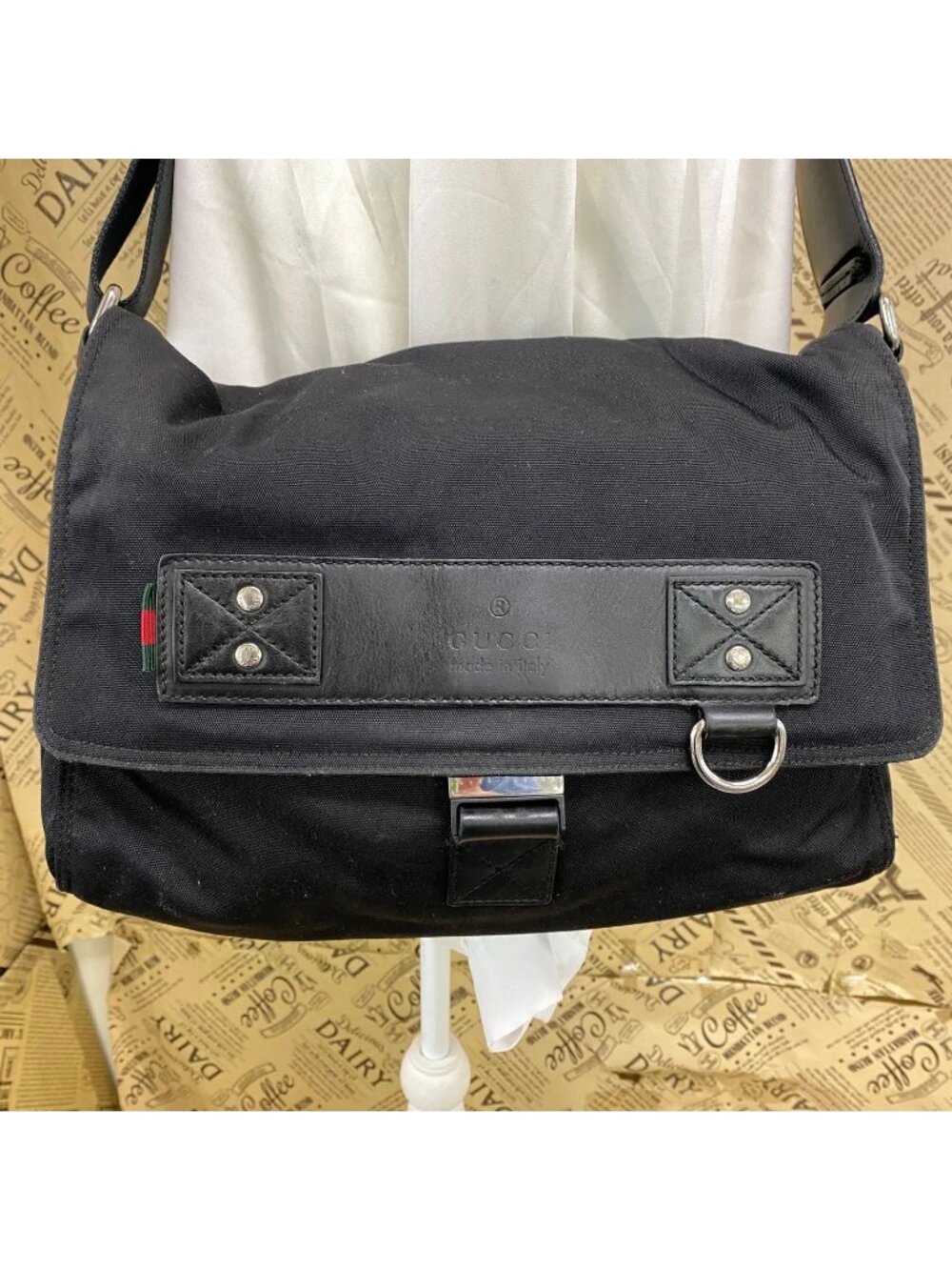 Gucci Sherry Shoulder Bag Canvas Messenger